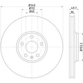 Disques de frein avant EBC Audi TTS 8J