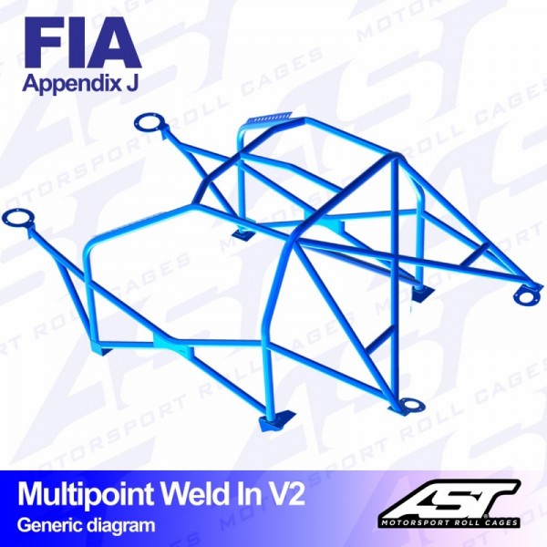 Arceau Multipoint Weld In V2 AST Peugeot 205 3 Portes