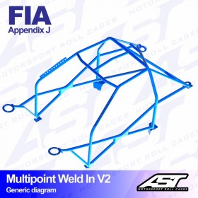 Arceau Multipoint Weld In V2 AST Peugeot 205 3 Portes
