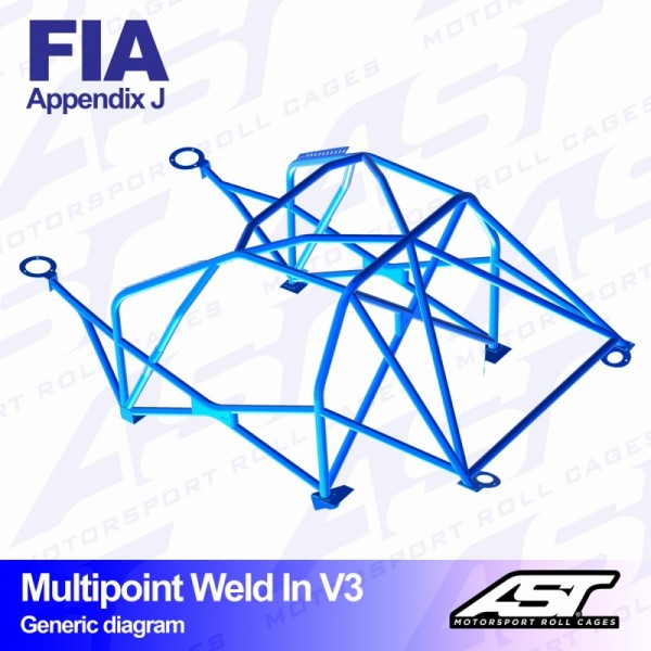 Arceau Multipoint Weld In V3 AST Peugeot 205 3 Portes
