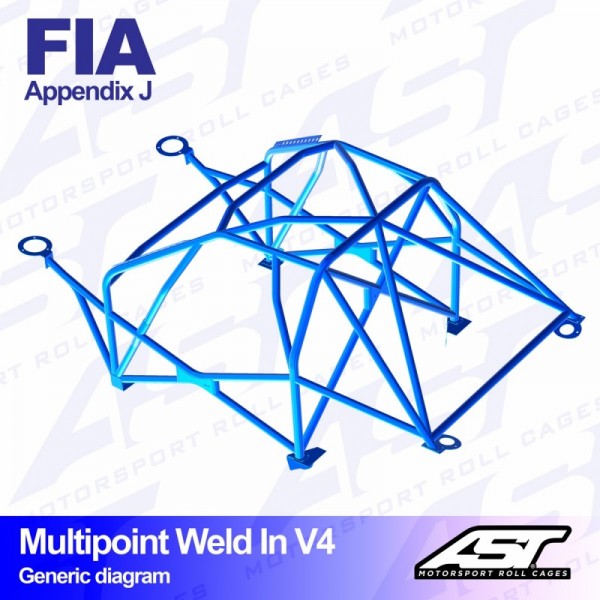 Arceau Multipoint Weld In V4 AST Peugeot 205 3 Portes